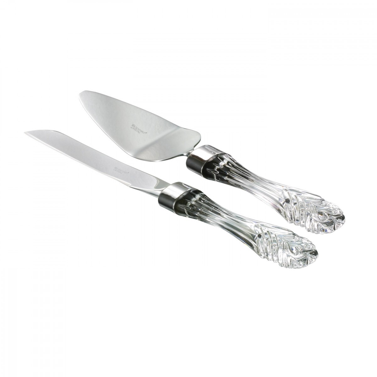 Waterford Wedding Cake Knife and Server, Crystal and Stainless Set